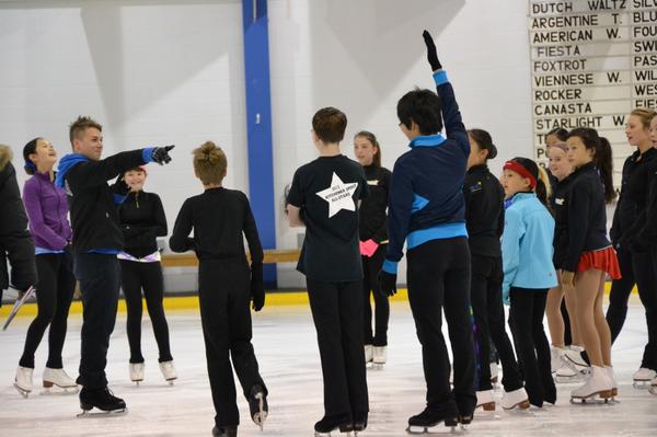 kwskatingclub's tweet photo. The KWSC Creativity and Artistry in Skating Seminar featuring Shawn Sawyer is underway! #UseGravity http://t.co/xAZ4Si2Hcx