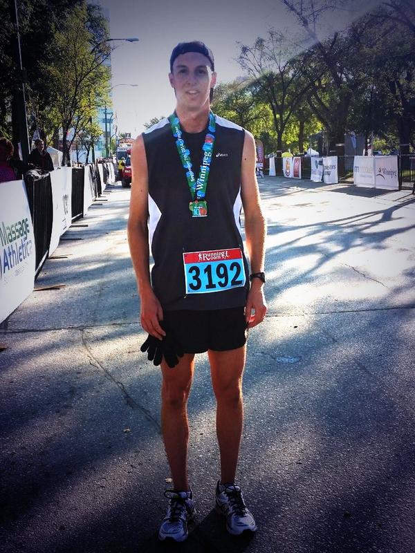 VirginRadioWPG's tweet photo. Brian Walker was 1st to finish the #10&amp;10 race with a time of 55min:45sec. He ran 10miles. #wow #ManyFest2014 http://t.co/Ho1llwsmWW