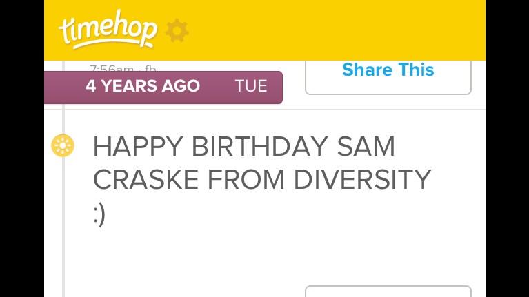 Throw back// - Happy Birthday Sam  