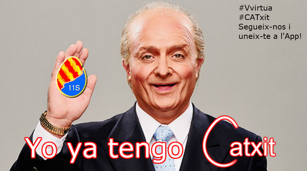CATxit's tweet photo. Fins i tot ell ja té #CATxit @tonialba @queconovell #Vvirtual @assemblea #VolemV3MilionsVarcelona #volemv #araeslhora http://t.co/byoczUguNn