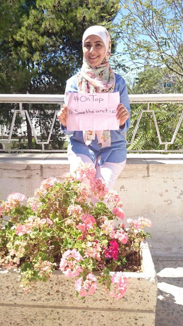 Safa' Al Jayoussi (@safaaljayoussi) on Twitter photo #SaveTheArctic from #Amman #Jordan <a href="/GreenpeaceAR/">Greenpeace غرينبيس</a> Regional Field Organizer "Majd" #OnTop #Greenpeace <a href="/GreenpeaceJO/">Greenpeace Jordan</a> #SaveTheArctic from #Amman #Jordan <a href="/GreenpeaceAR/">Greenpeace غرينبيس</a> Regional Field Organizer "Majd" #OnTop #Greenpeace <a href="/GreenpeaceJO/">Greenpeace Jordan</a>