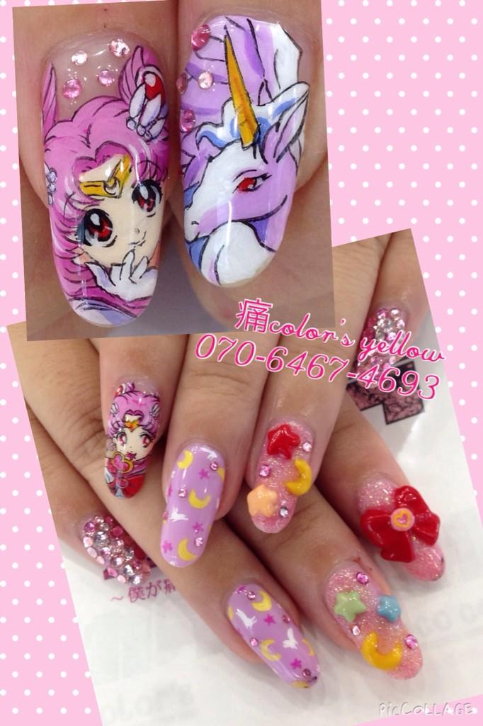 Color Sすずきあい Na Twitteru お客様オーダー セーラームーン ちびうさちゃん痛ネイル ピンクでまとめて 痛ネイル Http T Co 2osr7e1szm