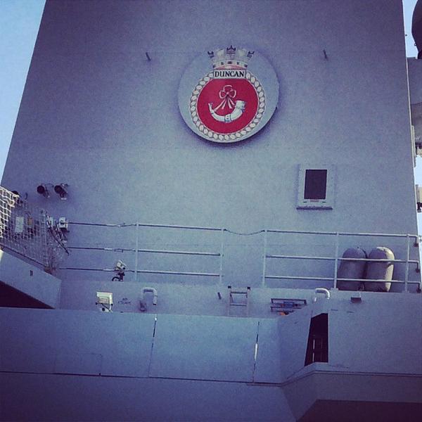It's still buzzing down #CardiffBay but managed to see #HMSDuncan Its huge!!  #MeetTheForces
