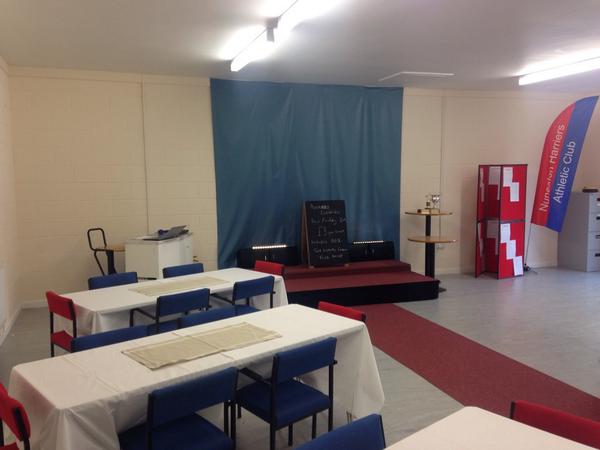 The stage is set for Fridays awards evening! #wearenuneatonharriers