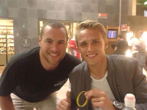 Great to meet you at the airport <a href="/maxchilton/">M A X  Chilton</a> &amp; talk <a href="/ride2monza/">ride2monza</a>! Thanks for the support... =) #F1 #Cycling #charity