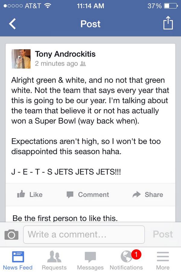 InsideAHLHockey's tweet image. My #NFLOpeningWeekend message as a #NYJets fan is always fun, but ultimately I can't wait for the start of hockey: