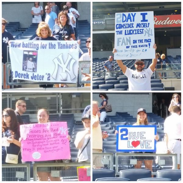 #Yankees fans put their love for Derek on display. #FarewellCaptain