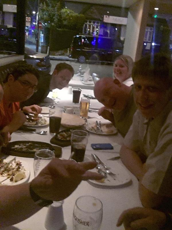 Great way to end #Reunion2014. Team meal in Spice Station, Chingford.  Food &amp; company both excellent. Home tomorrow.