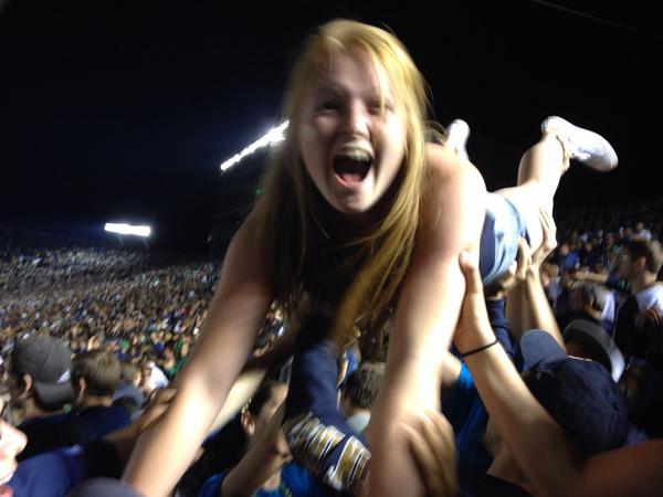 mmsully15's tweet photo. @ksullivan_15 working out at the game. #touchdownpushups #goirishbeatmichigan http://t.co/o3tpm2tc3g