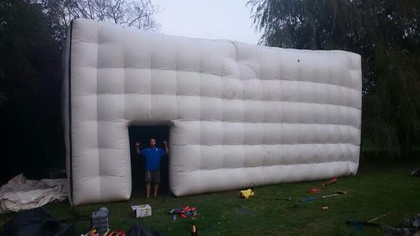 dbtepees's tweet image. Our new purchase - 12 metre by 12 metre inflatable night club ready for hire