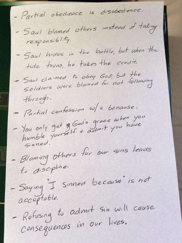 jdwoodruff61886's tweet image. “@StrugglesOfSin: What did you learn in church today? #AccountabilityCheck” Here are my notes!! :)