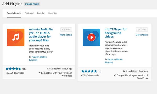 pupunzi's tweet image. My #Wordpress #plugin have now their icons for the #Wordpress4 plugin install screen.