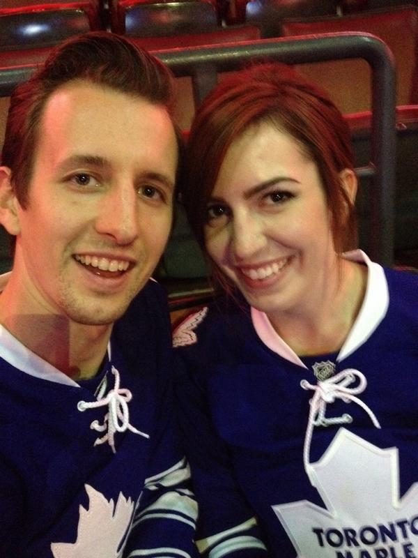 JordanWButler's tweet image. A couple of die-hards #LeafsFanFest