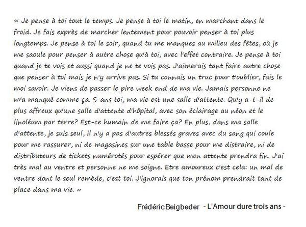 Sophie En Twitter Je Pense A Toi Tout Le Temps Je Pense A Toi Le Matin Lamourdure3ans Beigbeder Citation Http T Co Nmfdyg2muj