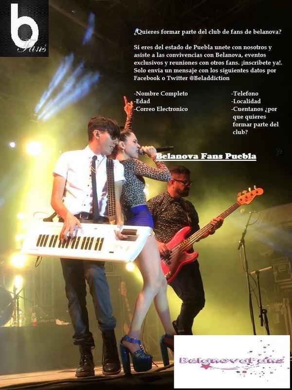 Beladdiction's tweet photo. Unete a Belanova Fans Puebla y conoce a @Belanova asi como asiste a convivencias con otros fans #BelanovaFans http://t.co/9beGbcFCwG