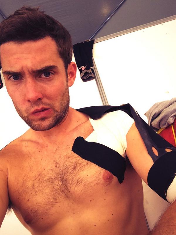 shaunsimpson24's tweet photo. Not much more to say about the GP in Brazil... Inner tube, tape and a hell of a lot of heart... P6 second moto... 👊 http://t.co/H09JMODhPv