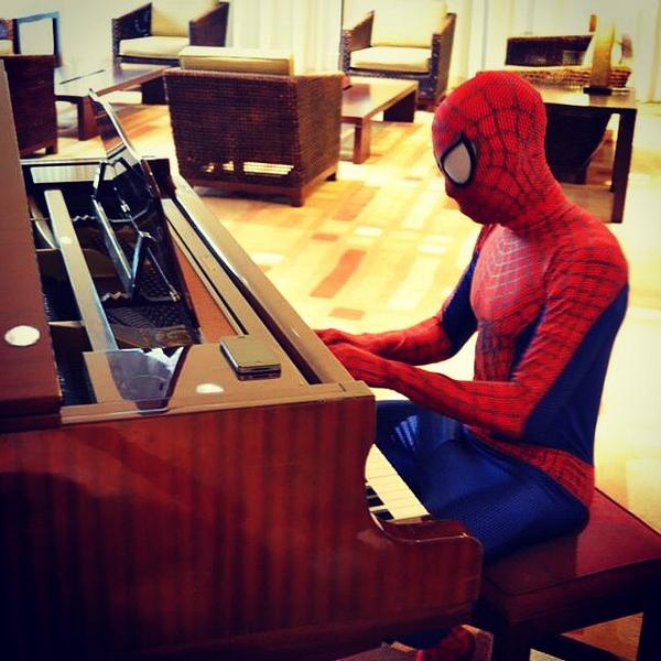 RicardoWilliams's tweet image. &quot;Spider-man Plays The Best of Beethoven, Tchaikovsky, and Wagner.&quot; Album in stores Winter 2014.  #SpideySighting