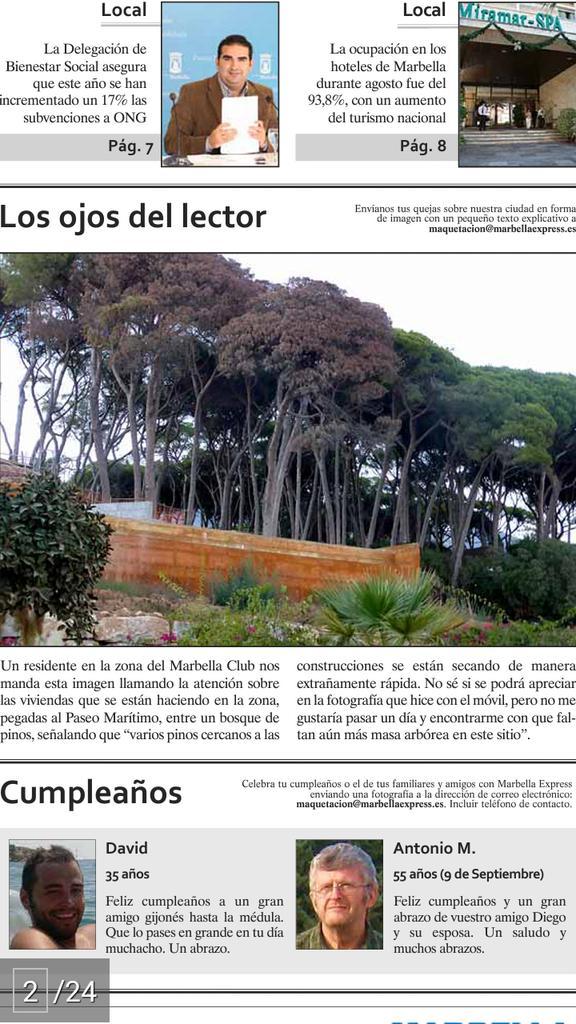 Marbxsusarboles's tweet photo. Estan secandose los pinos Sta Margarita, junto @MarbellaClubH ,curiosamente  construyen casa..www.marbellaexpress.es http://t.co/MDmdedDrPF