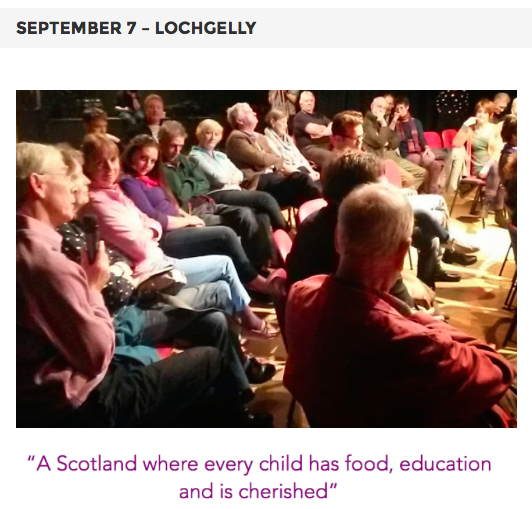 busparty2014's tweet photo. Day 7: Lochgelly, in the beautiful surroundings of the Lochgelly Arts Centre #busparty2014 #tourofthoughts #indyref http://t.co/w4HVJKfXmd