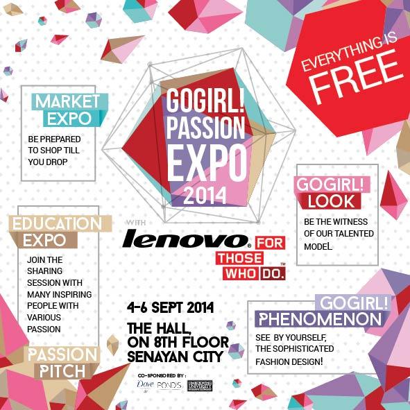 3 hari lagi nih guys! Jgn sampe ga dateng ke Gogirl! Passion Expo 2014 #GogirlExpo14