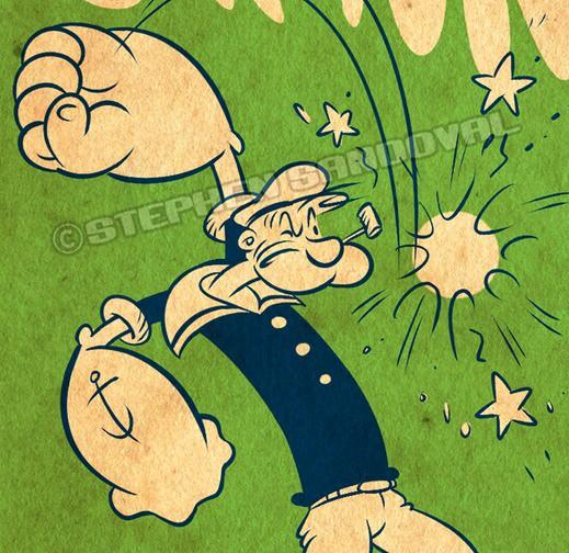 ArtOfSSandoval's tweet photo. Sneak peek of my #Popeye piece for @HeroComplexArt #StrongToTheFinich art show Friday Sept. 5 http://t.co/pRtWdG77iU http://t.co/DPHkIMaamO