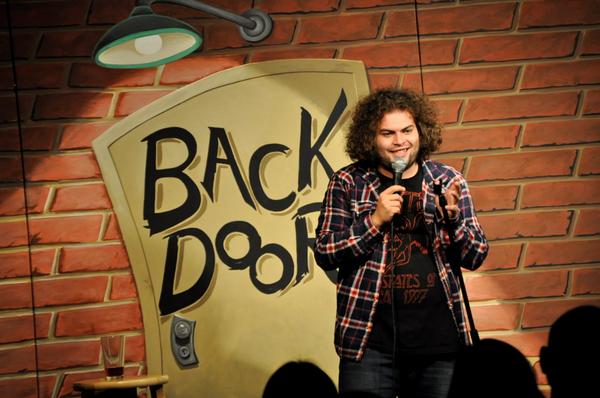 BackdoorComedy's tweet photo. Hometown boy @Dustin_Ybarra from CBS's new fall show, Battle Creek, stopped in &amp; killed it this weekend!Awesomeness! http://t.co/xogYqKxKaH