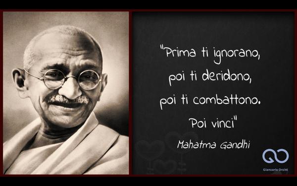 orsini70's tweet photo. #Gandhi #ignorano #deridono #combattono #vittoria http://t.co/3ujKOFEazj