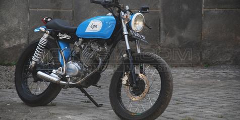 10 Detail Modif Honda GL125 Deus Si 'Vanilla Blue'