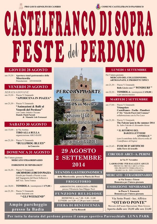 Ecco il programma del Perdono....