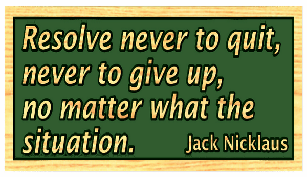 ParrotQuotes1's tweet photo. "Resolve never to quit..." - Jack Nicklaus #GetPositiveStayPositive http://t.co/TAHwAdtL48