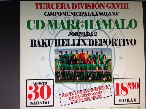 CD_Marchamalo's tweet photo. La Solana esta preparada para el reencuentro con la Tercera. El sábado nos visita el Hellin No te lo pierdas!!! http://t.co/lyMDTWJIAr