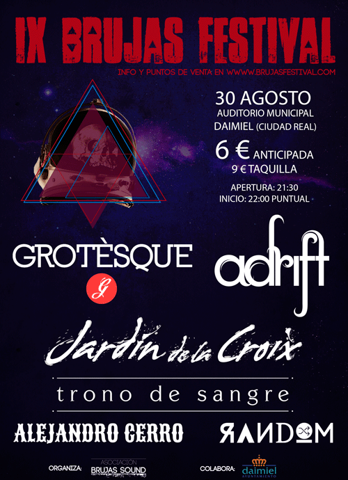 brujasfestival's tweet photo. Nuevo cartel incluyendo a @GrotesqueClub. Al @brujasfestival no hay quien lo pare. http://t.co/6PAKJgL3ON
