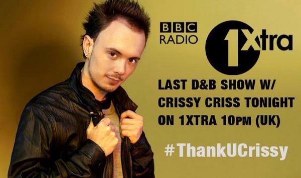 evilconcussion's tweet photo. one of the saddest days in the year is exactly today @CrissyCriss last Show @1Xtra RT 4 Trends #ThankUCrissy #DNB4eva http://t.co/9wiIz9ggoc