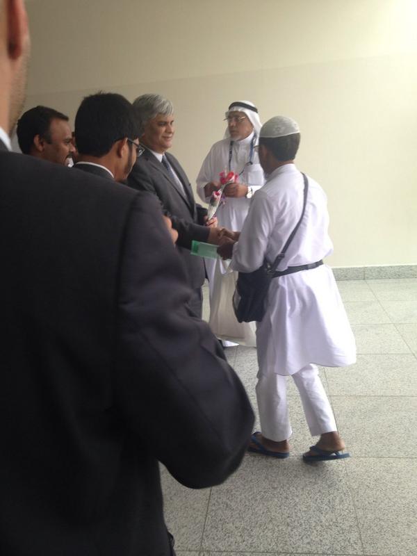 Receiving First Haj Flight from India (Kolkata) at Madinah Airport