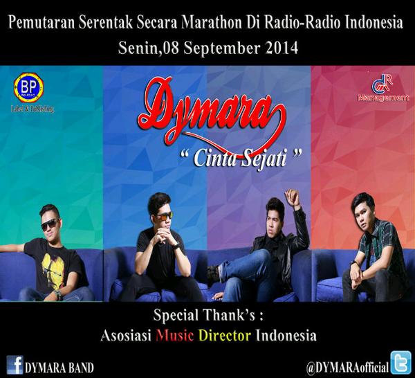 DMR_Management's tweet photo. #newrelease  @DYMARAofficial - Cinta Sejati Senin,8 September 2014 di beberapa radio Indonesia cc : @KlubRadioID http://t.co/B4c0YlLpF5