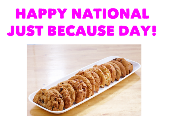 Mention our ad and receive a free cookie....just because!

#JustBecauseDay #Seattle #Saladworks #Cookies #Salad