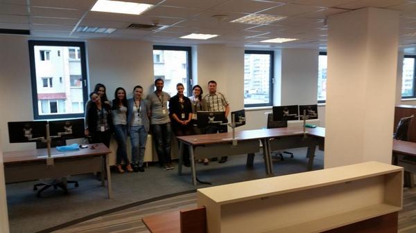 andreipante's tweet photo. New office for #thomsonspeople missing one receptionist any referrals? Front desk is ready :) http://t.co/cssP1TEdEL