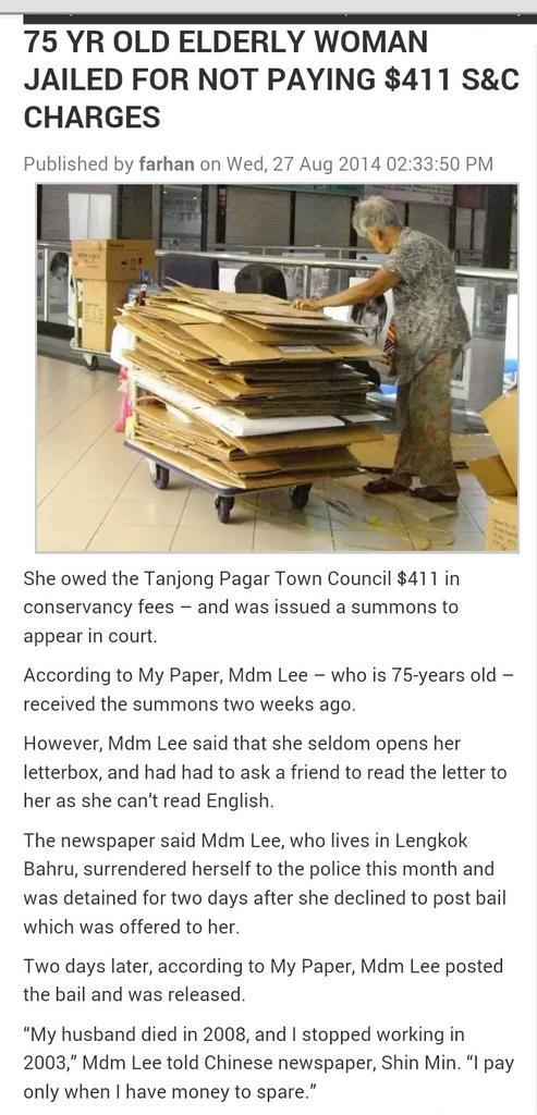 SG_Teens's tweet photo. Grandma 75 years old also never give chance ah????!?? This is Singapore, sadly.... http://t.co/5KoONbOPQG