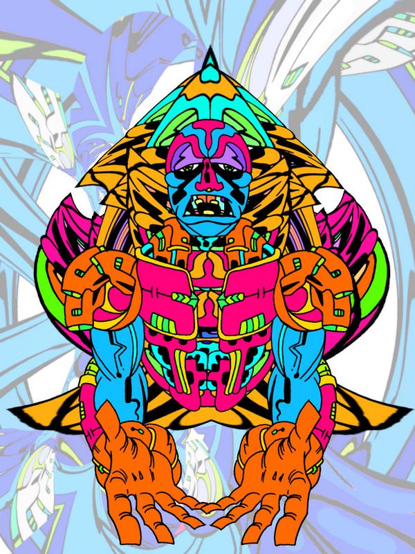 skullberry's tweet photo. Behold Biok! By Joe Leon. A tribute to Jack Kirby :) #WakeUpAndDraw #jackkirbytribute #jackkirby #joeleon http://t.co/9aocgYvYGk