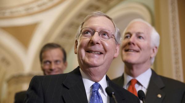 TPM's tweet image. AUDIO: McConnell explains how he&apos;d force a shutdown war with Obama bit.ly/1AU9oH3