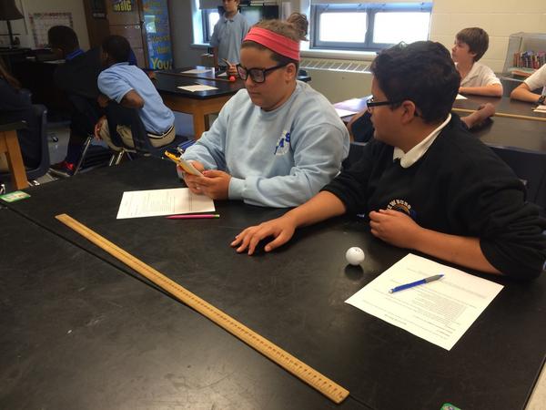 Toni Tatman (@tkonz) on Twitter photo .<a href="/Newburgmiddle/">Newburg Middle</a> 7th graders explore how the height a ball is dropped from affects how many times it bounces #JCPS .<a href="/Newburgmiddle/">Newburg Middle</a> 7th graders explore how the height a ball is dropped from affects how many times it bounces #JCPS