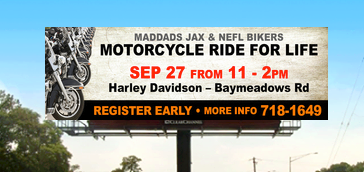 ClearlyJax's tweet photo. Register for the Motorcycle Ride For Life to help curb crime in Jacksonville! Call 904-718-1649 to register! http://t.co/2HRfkEQvw8