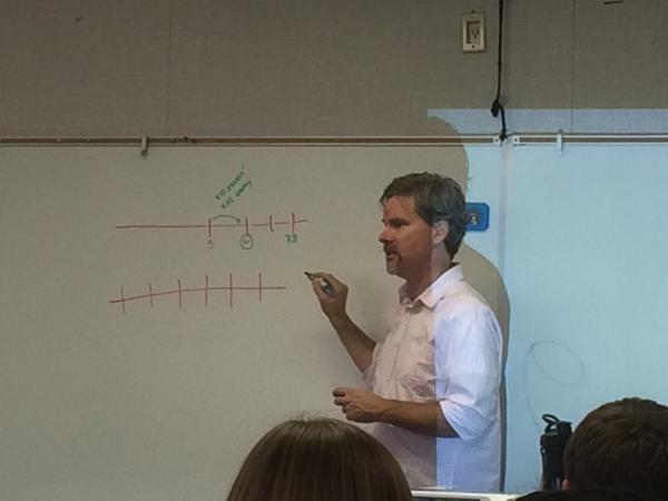 AnniePetrie4's tweet photo. #Teachablemoment in Honors Geometry class with Mr. Gregory @NapaHigh #napaquake #richterscale #LogarithmicFunctions http://t.co/Yc9JLWe8O2