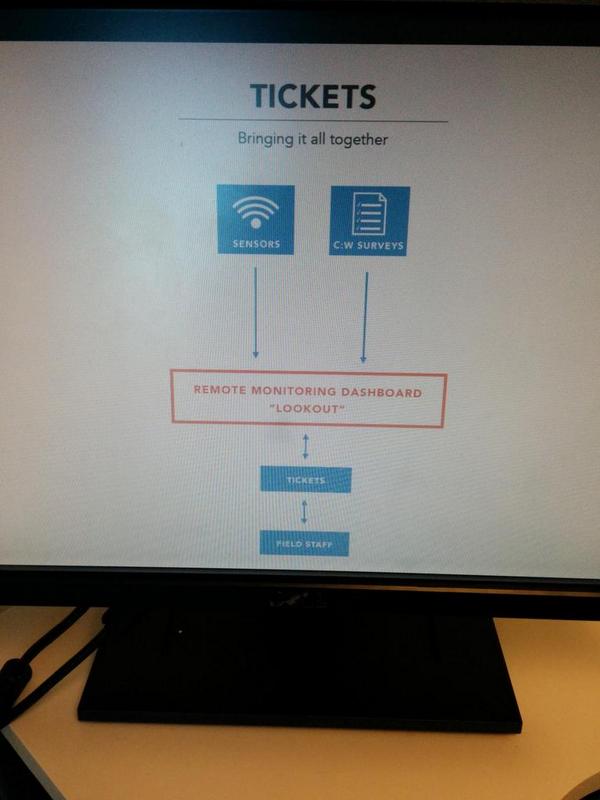 SustainableWASH's tweet photo. #MERL @charitywater ticketing system to alert mechanics to breakdowns to be addressed #Resolution #SustWASH http://t.co/EFqCIY7dEQ