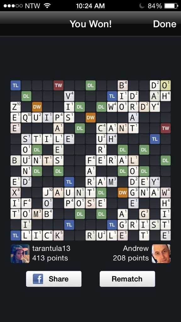 trentortreat12's tweet image. Nailed it. #scrabble #iknowwords