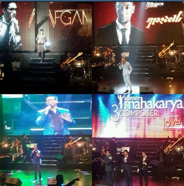(28/08/2014) Afgan, Sammy, Marcell dan <a href="/3Composer/">3vil Composer</a> di Konser Mahakarya 3 Composer. Foto dokumentasi <a href="/Ari_Sanjaaya/">Ari Sanjaya</a>.