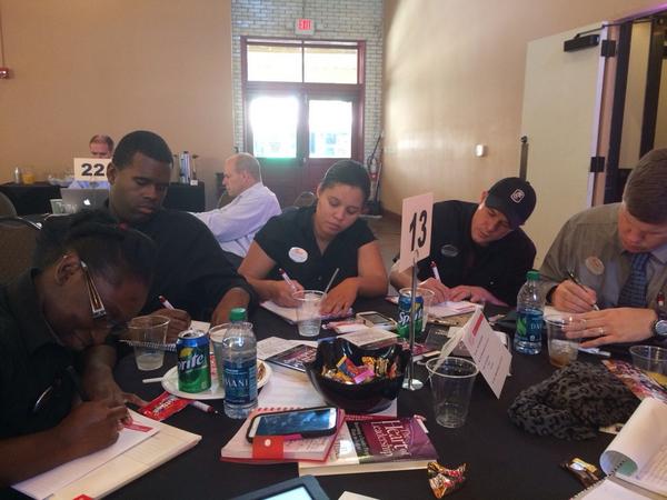 MrBangsnNC's tweet photo. Clarifying roles with a great world class team.  #hpltraleigh http://t.co/TnWdzPtC9R