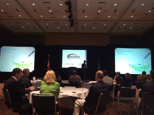 JessCraddock's tweet photo. Larry Quinlan #CIO of Deloitte speaking @Indy #TechSymposium #culture #IT http://t.co/x8RJ2jpns6