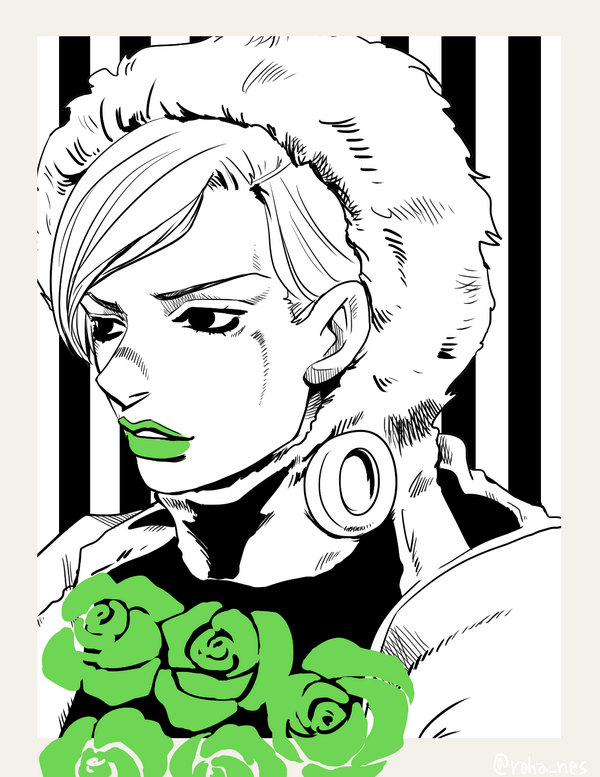 ジョジョワンドロ お題「黄緑」 フェルディナンド博士 #JOJO版深夜の真剣お絵描き60分一本勝負 