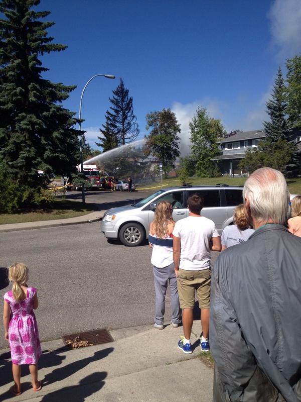 So scary, House fire in lake bonavista #yyc Hoping everyone got out safe.